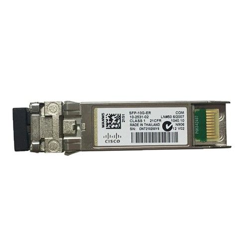 MA-SFP-10GB-ER Cisco Meraki 10Gb/s 10GBase-ER Single-Mode Fibre 1550nm 40km LC Connector SFP+ Transceiver Module
