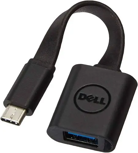 DBQBJBC054 Dell 0.131m USB-C USB-A 3.0 Black USB Cable