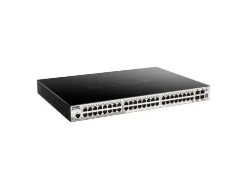 DGS-1510-52XMP D-Link 48 x 10/100/1000BASE-T PoE Ports, 4 x 10G SFP+ Ports Gigabit Stackable Smart Managed Switch with 10G Uplinks