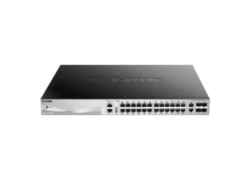 DGS-3130-30PS/SI D-Link 24 x Ports PoE 1GBase-T + 2 x Ports 10GbE RJ-45 + 4 x Ports SFP+ Layer 3 Man