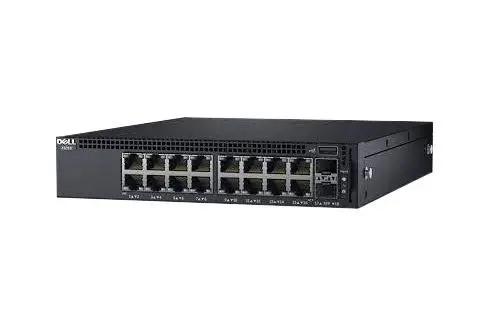 DNX1018 Dell Networking X-Series X1018 16 x RJ-45 Ports 10/100/1000Base-T + 2 x SFP Ports Layer 2 Managed 1U Rack-mountable Gigabit Ethernet Network Switch