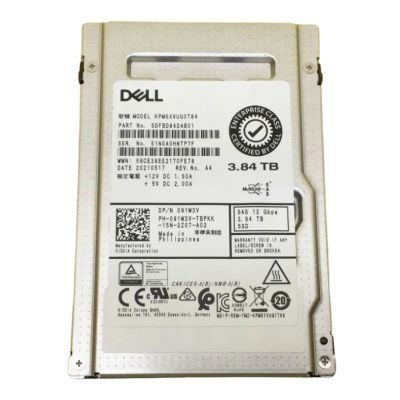 091W3V Dell 3.84TB Multi-Level Cell SAS 12Gb/s 2.5-Inch Solid State Drive for PowerEdge Server
