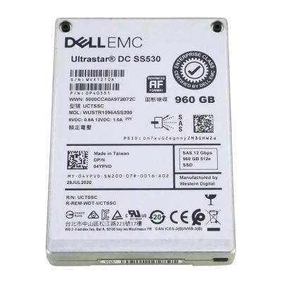4YPVD Dell 960GB Triple-Level Cell SAS 12Gb/s Read Intensive 2.5-Inch Solid State Drive