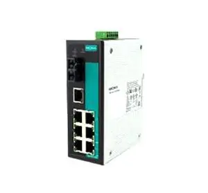 EDS-308-M-SC-T Moxa Industrial Unmanaged with 7 10/100BaseT(X) ports, 1 multi mode 100BaseFX port, SC connector, -40 to 75°C Ethernet Switch