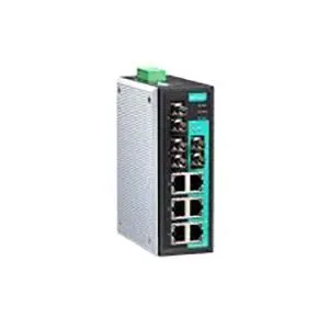 EDS-309-3M-ST Moxa Industrial Unmanaged with 6 10/100BaseT(X) ports, 3 multi mode 100BaseFX ports, ST connector, 0 to 60°C Ethernet Switch