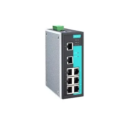 EDS-408A-T Moxa Entry-level managed Din Rail Mount with 8 ports including 8 Fast Copper ports RJ45 100 Mbps Extended Temp -40 to 75 C operating temperature Ethernet Switch 