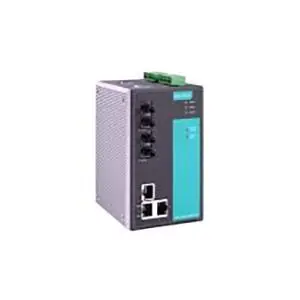 EDS-505A-MM-ST Moxan Managed with 3 10/100BaseT(X) ports, and 2 100BaseFX multi-mode ports with ST connectors, -10 to 60°C operating temperature Ethernet switch