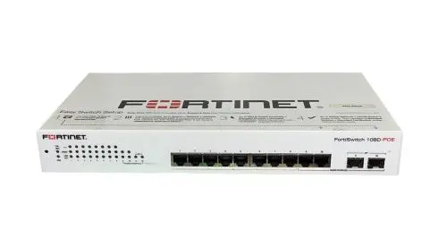 FS-108D-POE-USG Fortinet FortiNetwork Switch 8 x Ports 1000Base-T PoE + 2 x Combo Gigabit SFP 1U L2 Managed Ethernet Network Switch