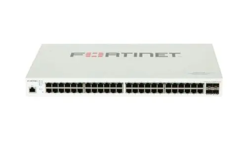 FS-248E-FPOE Fortinet FortiSwitch 200 Series 248E-FPoE 48 x Ports PoE+ 1000Base-T + 4 x Ports SFP Layer 3 Managed 1U Rack-Mountable Gigabit Ethernet Network Switch