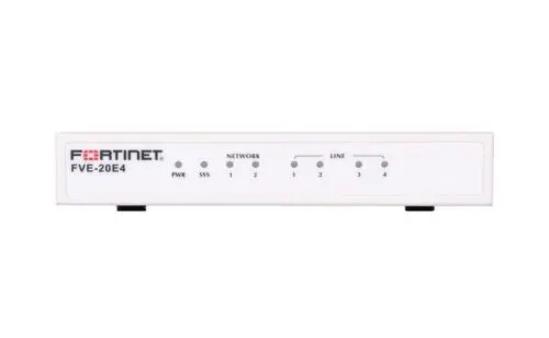 FVE-20E4-BDL-311-36 Fortinet FVE-20E4 + 2 x 10/100 ports + 4 x FXO 8GB storage 20 Extensions 4 VoIP trunks H/W+ 3Y Gateway