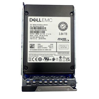 G5N65 Dell 3.84TB PCI Express NVMe x4 U.2 , 2.5-Inch Solid State Drive