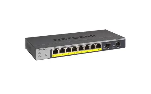 GS110TPv3 Netgear GS110TP 8 x RJ-45 Ports PoE 10/100/1000Base-T + 2 x SFP Ports Layer 3 Managed Gigabit Ethernet Network Switch