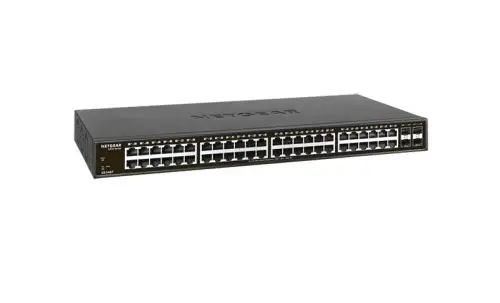 GS348T Netgear Prosafe 300 Series 48 x Ports 10/100/1000Base-T + 4 x SFP Ports Layer 2 Managed Rack-mountable Gigabit Ethernet Network Switch
