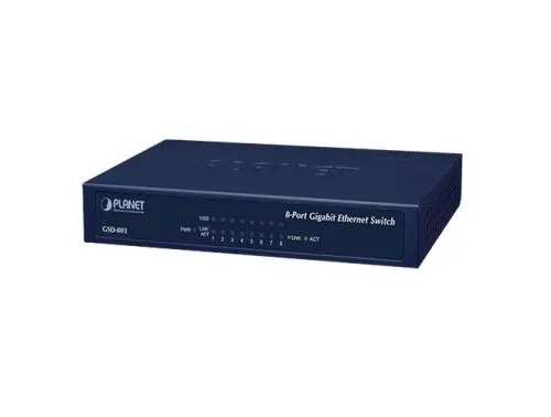 GSD-803 Planet 8 x Ports 10/100/1000Base-T Gigabit Ethernet Network Switch