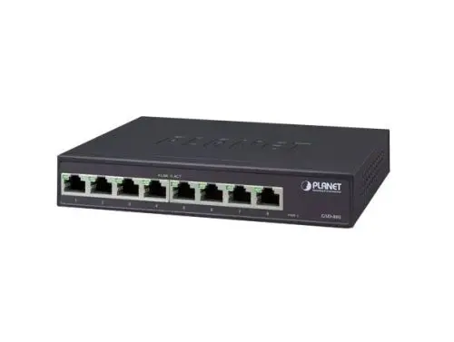 GSD-805 Planet 8 x Ports 10/100/1000Base-T Wall-Mountable Gigabit Ethernet Network Switch