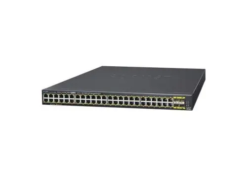 GS-4210-48P4S Planet 48 x Ports PoE+ 1000Base-T + 4 x Ports SFP Layer 2 1U Rack-Mountable Managed Gigabit Ethernet Network Switch