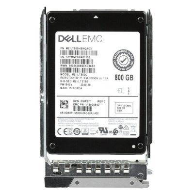 GW8T1 Dell 800GB Triple-Level Cell SAS 12Gb/s 2.5-inch Solid State Drive with Tray for 14 PowerEdge Server