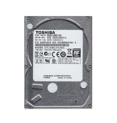 HDKBB96 Toshiba 1TB 5400RPM 8MB Cache 2.5-inch SATA 3GB/s Laptop Hard Drive