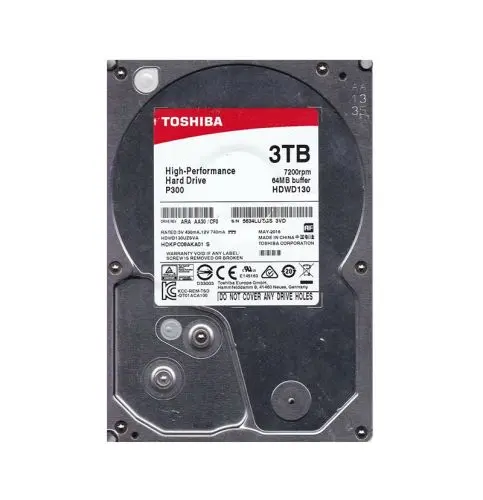 HDWD130UZSVA Toshiba 3TB 7200RPM SATA 6Gb/s 64MB Cache 3.5-Inch Hard Drive