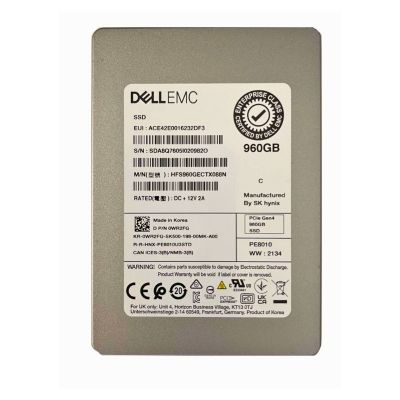 HFS960GECTX088N Dell 960GB PCI Express X4 NVMe U.2 2.5-Inch Solid State Drive