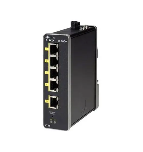 IE-1000-4T1T-LM-RF Cisco Industrial Ethernet 1000 Series 5 x Ports 10/100Base-TX Layer 2 Managed Rail-mountable Fast Ethernet Network Switch