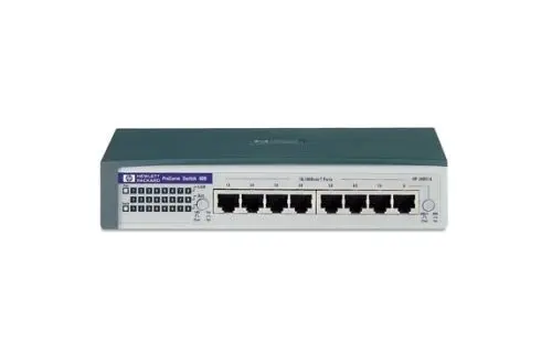J4097-80011 HP ProCurve 408 8 x RJ-45 Ports 10/100Base-TX Layer 2 Unmanaged Rack-mountable Fast Ethernet Network Switch