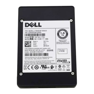 JD6CH Dell 1.6TB Triple-Level Cell PCI Express NVMe U.2 2.5-Inch Solid State Drive
