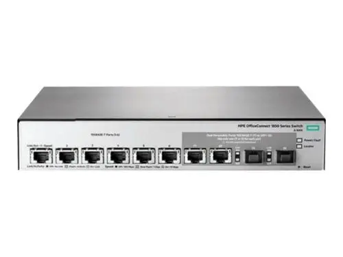 JL169A HP OfficeConnect 1850 Series 1850 6XGT and 2xGT/SPF+ 6 x RJ-45 1/10GBASE-T Ports + 2 x Dual-Personality SFP+ 1/10GBase-T Ports Layer 2 Managed 1U Rack-mountable Gigabit Ethernet Network Switch