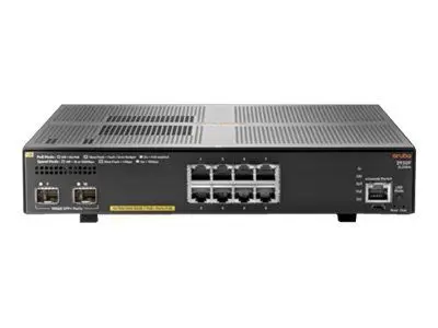 JL258-61001 HP Aruba 2930F 8G PoE+ 2SFP+ 8 x RJ-45 Ports PoE+ 10/100/1000Base-T + 2 x SFP+ Ports Layer 3 Managed Rack-mountable Gigabit Ethernet Network Switch