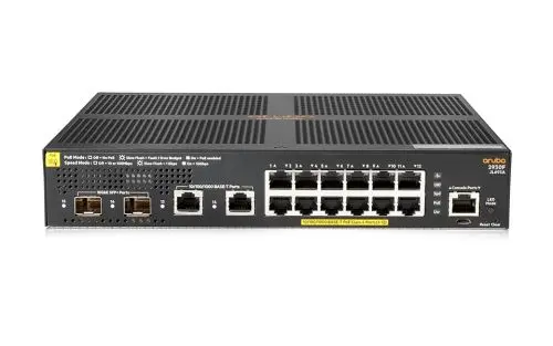 JL693A HP 2930F 12G 12 x Ports 1000Base-T PoE+ + 2 x Ports SFP+ + 2 x Ports SFP 1U Rack-mountable Layer 3 Managed Gigabit Ethernet Network Switch