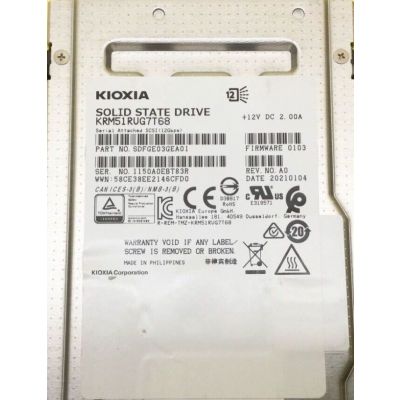 KRM51RUG7T68 KIOXIA 7.68TB SAS 12Gb/s 2.5-inch Solid State Drive