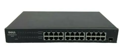 M521M Dell PowerConnect 2800 Series 2824 24 x RJ-45 Ports 10/100/1000Base-T + 2 x SFP Ports Layer 3 Managed 1U Rack-mountable Gigabit Ethernet Network Switch