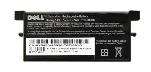 M9602 Dell Battery 3.7V 7Wh Perc 5/E 6/E RAID Controllers