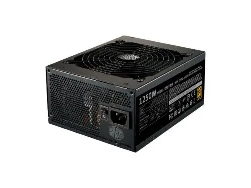 MPE-C501-AFCAG-UK Cooler Master MWE 1250-Watts 100-240V AC 15-7A 47-63Hz 80-Plus Gold Full Modular ATX Power Supply