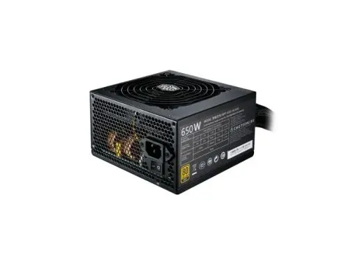 MPY-6501-ACAAG-U1 Cooler Master MWE 650-Watts 100-240V AC 12-6A 50-60Hz 80-Plus Gold ATX Power Supply