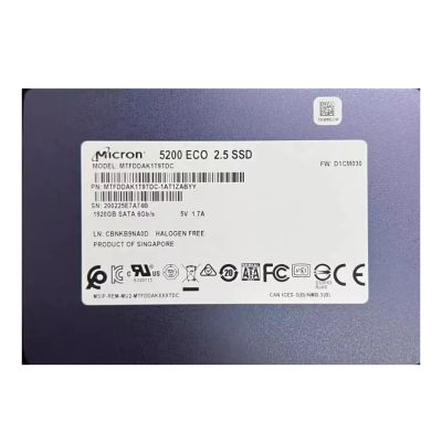 MTFDDAK1T9TDC-1AT1ZABYY Micron 5200 ECO Series 1.92TB Triple-Level Cell SATA 6Gb/s 3D NAND 2.5-Inch Solid State Drive
