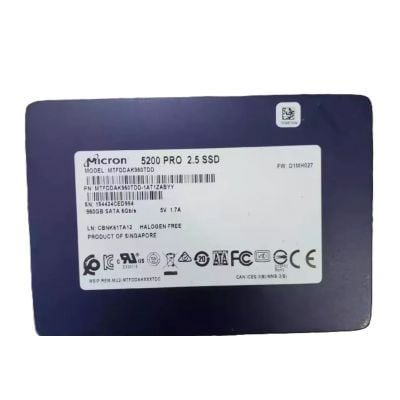 MTFDDAK960TDD-1AT1ZABYY Micron 5200 PRO Series 960GB Triple-Level Cell SATA 6Gb/s 3D NAND 2.5-Inch Solid State Drive