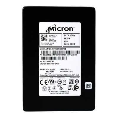 MTFDDAK960TDS-1AW1ZABDA Micron 5300 Pro 960GB Triple-Level Cell SATA 6Gb/s 2.5-Inch Solid State Drive
