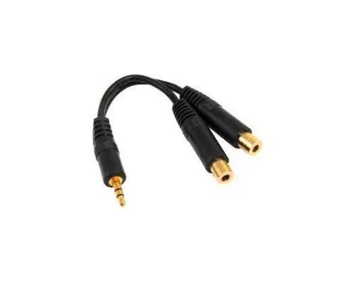 MUY1MFF StarTech 6-Inch Stereo 3.5mm Male to 2x 3.5mm Female Splitter Cable