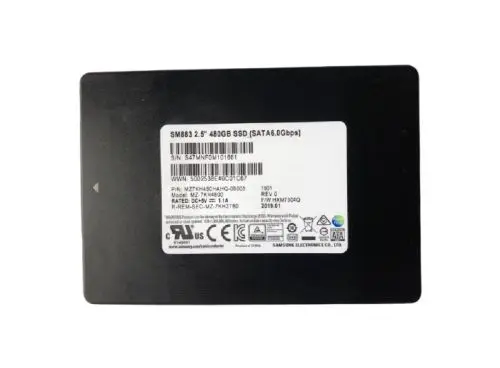 MZ7KH480HAHQ-00005 Samsung SM883 480GB Multi-Level Cell SATA 6Gb/s 2.5-Inch Enterprise Solid State Drive