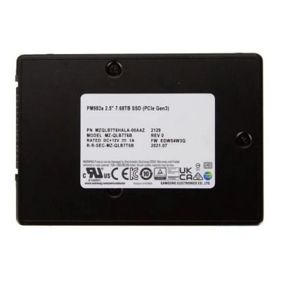 MZQLB7T6HALA-00AAZ Samsung PM983 7.68TB Multi-Level Cell PCI Express X4 NVMe 2.5-Inch Solid State Drive