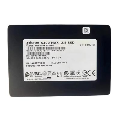 MTFDDAK3T8TDT Micron 5300 Max 3.84TB SATA 6Gb/s 2.5-Inch Solid State Drive