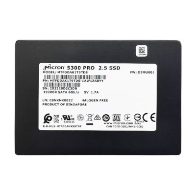 MTFDDAK1T9TDS Micron 1.92TB 5300 Pro SATA 6Gb/s 2.5-Inch Solid State Drive