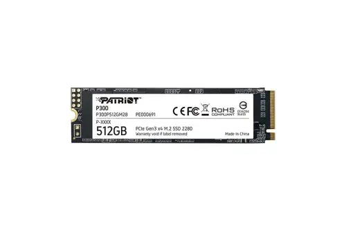 P300P512GM28 Patriot P300 512GB PCI Express NVMe 3.0 x4 M.2 Solid State Drive