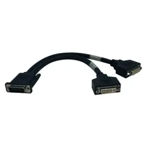 P576-001 Tripp Lite 1ft DMS-59 to Dual DVI Splitter Y Cable M to 2x DVI-I F