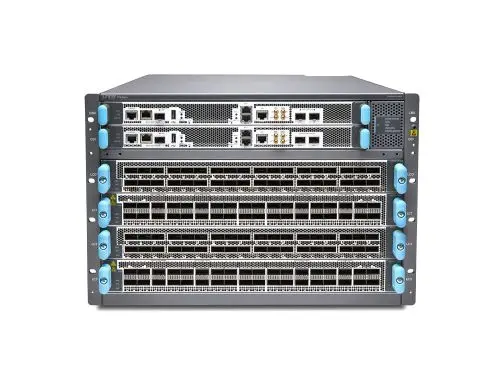 PTX10004-PREM2 Juniper 4-Slot 2-Routing Engines 3-Power Supplies 2-Fan Trays 2-Fan Tray Controllers 4-Switch Fabric Cards