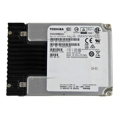 PX04SMB080 Toshiba PX04SMB Series 800GB Enterprise Multi-Level Cell SAS 12Gb/s 2.5-Inch Solid State Drive with Tray
