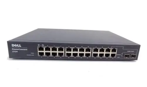 R0876 Dell PowerConnect 2724 24-Ports 10/100/1000Base-T + 2-Ports SFP Layer 3 Managed Gigabit Ethernet Network Switch