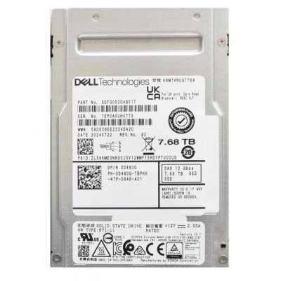 SDFG053DAB01T RM7-R Kioxia 7.68TB 12Gb/s SAS Read Intensive 2.5-inch Solid State Drive Dell OEM