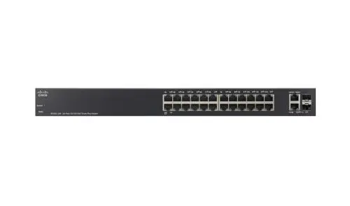 SF220-24P-K9-NA-RF Cisco Small Business 220 Series SF220-24P 24 x Ports PoE+ 10/100Base-T + 2 x Ports Combo SFP Layer 2 Managed Fast Ethernet Network Switch